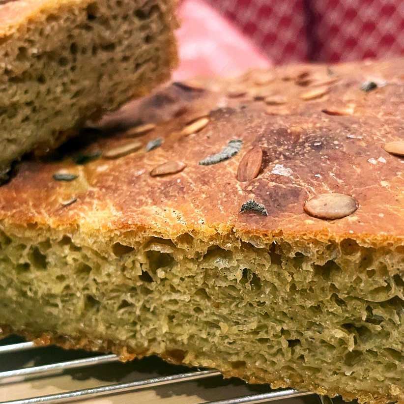 Savory Pumpkin Sourdough Focaccia